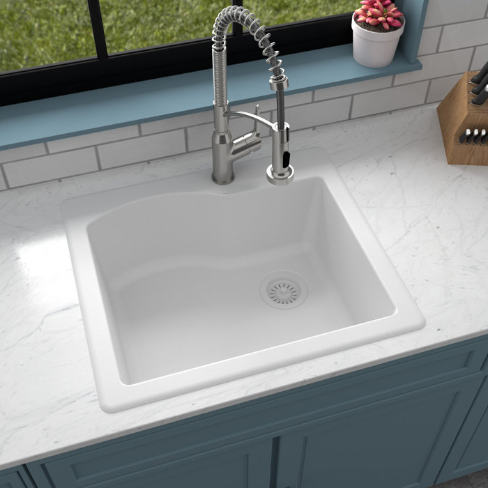 Karran 25" X 22" DropIn Kitchen Sink & Reviews Wayfair
